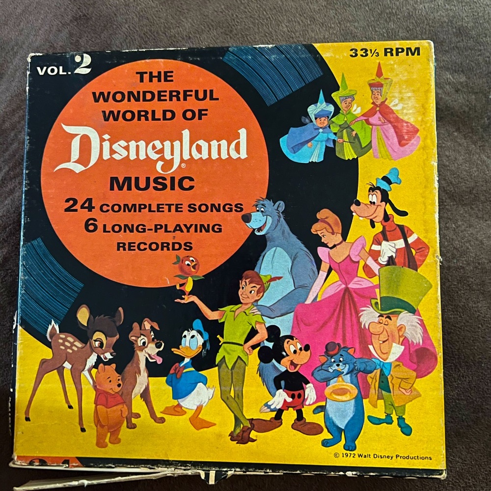 Vintage The Wonderful World of Disneyland Music Records Volume 2.